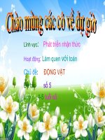 giáo án mầm non nhận biết số 5