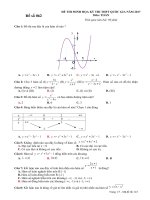 Đề thi thử THPT 2017 môn Toán Đề số 62 File word Có lời giải chi tiết.