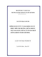 Chính sách cổ tức và dao động giá cổ phiếu trên thị trường chứng khoán việt nam bằng chứng từ sở giao dịch chứng khoán TP  hồ chí minh 