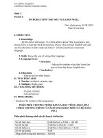 GIÁO ÁN TIẾNG ANH LỚP 4 – HKI