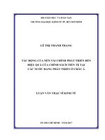 Tác động của nền tài chính phát triển đến hiệu quả của chính sách tiền tệ tại các nước đang phát triển ở châu á 