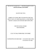 Nghiên cứu sự khác biệt về di truyền ở mức độ phân tử giữa các giống bạch đàn lai sinh trưởng nhanh và chậm làm cơ sở cho chọn giống sớm 