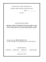 skkn MOTIVATING STUDENTS IN ENGLISH CLASS WITH THE HELP OF ENGLISH SHORT CLIPS