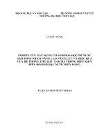 Nghiên cứu xây dựng cơ sở khoa học đề xuất giải pháp nhằm nâng cao năng lực và hiệu quả của hệ thống tiêu bắc nam hà trong điều kiện biến đổi khí hậu nước biển dâng