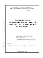 skkn MAKING SPEAKING TASKS IN ENGLISH TEXTBOOKS MORE MEANINGFUL 