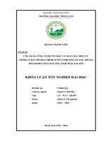 Ứng dụng công nghệ tin học và toàn đạc điện tử chỉnh lý bản đồ địa chính tờ số 31 phường quang trung –thành phố thái nguyên – tỉnh thái nguyên 