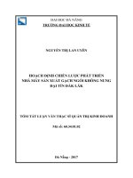 Hoạch định chiến lược phát triển nhà máy sản xuất gạch ngói không nung đại tín daklak 