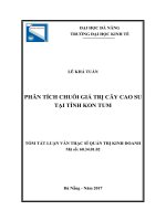 Phân tích chuỗi giá trị cây cao su tại tỉnh kon tum 