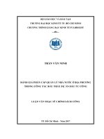 Luận văn thạc sĩ đánh giá phân cấp quản lý nhà nước ở địa phương trong công tác đấu thầu dự án đầu tư công 