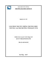 Giải pháp truyền thông thương hiệu Viettel tại thị trường tỉnh kon Tum