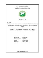 Đánh giá các nguy cơ gây suy thoái rừng tại xã nghinh tường thuộc khu bảo tồn thần sa   phượng hoàng 