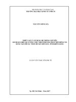 Thiết lập và áp dụng hệ thống chỉ tiêu đánh giá hiệu quả công việc theo phương pháp thẻ điểm cân bằng tại chi cục thuế huyện hòn đất, tỉnh kiên giang
