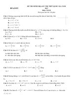 Đề thi thử THPT 2017 môn Toán Đề số 33 File word Có lời giải chi tiết.