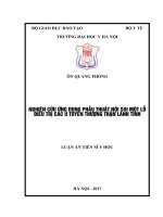 Nghiên cứu ứng dụng phẫu thuật nội soi 1 lỗ điều trị các u tuyến thượng thận lành tính
