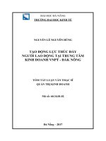 Tạo động lực thúc đẩy người lao động tại trung tâm kinh doanh VNPT   đắk nông 