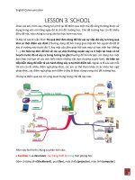 LESSON 3 school tiếng anh giao tiếp hằng ngày chủ đề trường học