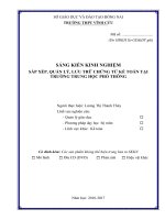 Skkn sắp xếp quản lý lưu trữ chưng từ kế toán tại trường thpt 