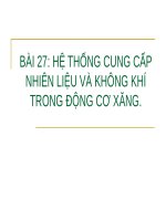 Bai 27 he thong cung cap nhien lieu va khong khi trongdong co xang 