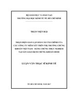 Nhận diện gian lận báo cáo tài chính của các công ty niêm yết trên thị trường chứng khoán việt nam – bằng chứng thực nghiệm tại sàn giao dịch chứng khoán HOSE 
