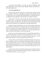 SKKN ẢNH HƯỞNG của VIỆC sử DỤNG INTERNET đến HOẠT ĐỘNG học tập của học SINH TRƯỜNG TRUNG cấp KINH tế   kỹ THUẬT ĐỒNG NAI 