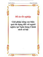 Đồ án tốt nghiệp giải pháp nâng cao hiệu quả tín dụng đối với người nghèo tại ngân hàng chính sách xã hội