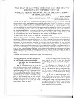 Tính toán áp suất theo chiều cao làm việc của túi khí trong quá trình hạ thủy tàu 