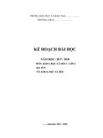 (Giáo án) kế hoạch bài học VNEN KHXH  6