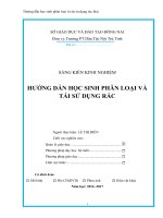 skkn hướng dẫn học sinh phân loại và tái sử dụng rác thải  