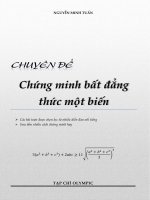 Chuyên đề chứng minh bất đẳng thức một biến  Nguyễn Minh Tuấn