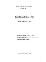 (Giáo án) VNEN kế hoạch bài học môn KHXH 7
