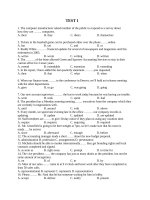 Bài Test Thi năng lực tiếng anh đầu vào