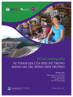 Sổ tay hướng dẫn sự tham gia của phụ nữ trong đánh giá tác động môi trường 