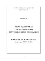 Phong tục hôn nhân của người Dao Tuyển ở huyện Quang Bình, tỉnh Hà Giang