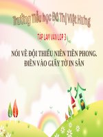 TLV tuan 1    NOI VE DOI TNTP  Lớp 3