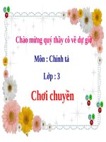 Tuần 1 CT chơi chuyền lớp 3