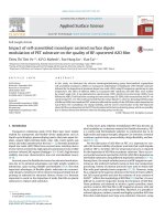 Impact of self   assembled monolayer assisted surface dipole modulation of PET substrate on the quality of RF   sputtered AZO film 