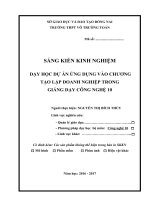 skkn dạy học dự án ỨNG DỤNG vào CHƯƠNG tạo lập DOANH NGHIỆP TRONG GIẢNG dạy CÔNG NGHỆ 10