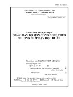 skkn GIẢNG dạy bộ môn CÔNG NGHỆ THEO PHƢƠNG PHÁP dạy học dự án 