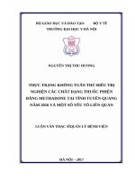 Thực trạng không tuân thủ điều trị nghiên các chất dạng thuốc phiện và một số yếu tố liên quan