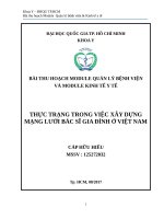Thực trạng trong việc xây dựng mạng lưới Bác sỹ gia đình ở Việt Nam