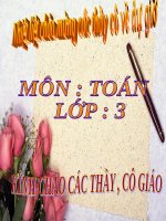 Toan 3  tuan 3   on ve hinh hoc  tiet 11 lớp 3