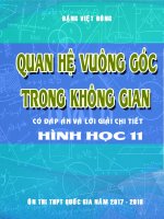 Phân dạng và hướng dẫn giải bài toán quan hệ vuông góc trong không gian  Đặng Việt Đông