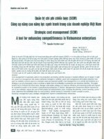 Quản trị chi phí chiến lược (SCNI) công cụ nâng cao năng lực cạnh tranh trong các doanh nghiệp việt nam 