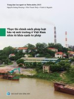 Thực thi chính sách pháp luật bảo vệ môi trường ở việt nam nhìn từ khía cạnh tư pháp 