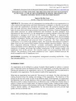 Research factors affecting the organization of cost management accounting a case of the enterprises of mining, processing and trading constructions in the southern region 
