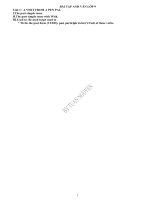 BÀI TẬP THỰC HÀNH TIẾNG ANH LỚP 9 TỪ UNIT 1 ĐẾN UNIT 15