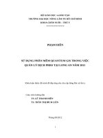 SỬ DỤNG PHẦN MỀM QUANTUM GIS TRONG VIỆC QUẢN LÝ DỊCH PRRS TẠI LONG AN NĂM 2011