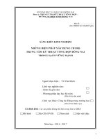 skkn NHỮNG BIỆN PHÁP xây DỰNG CHI bộ TRUNG tâm kỹ THUẬT TỔNG hợp ĐỒNG NAI TRONG SẠCH VỮNG MẠNH 