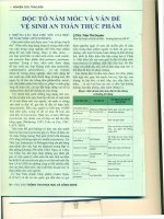 Độc tố nấm mốc và vấn đề vệ sinh an toàn thưc phẩm 