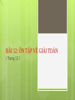 Toan 3    tuan 3   on tap ve giai toan tiet 12